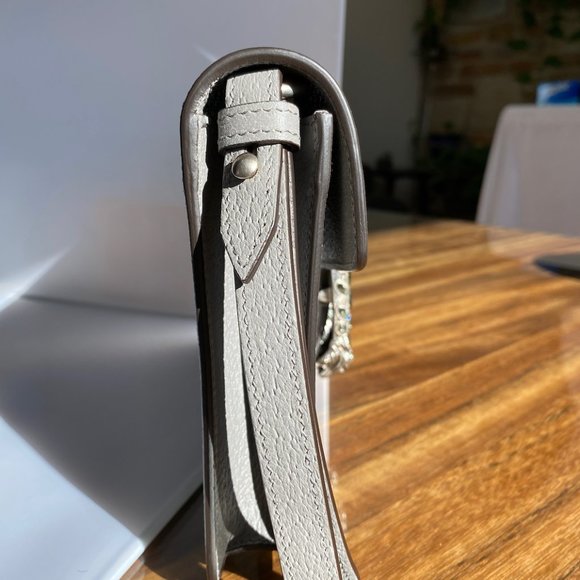 New with Dustbag Gucci Dionysus Leather Clutch in Gray - Picture 5 of 7